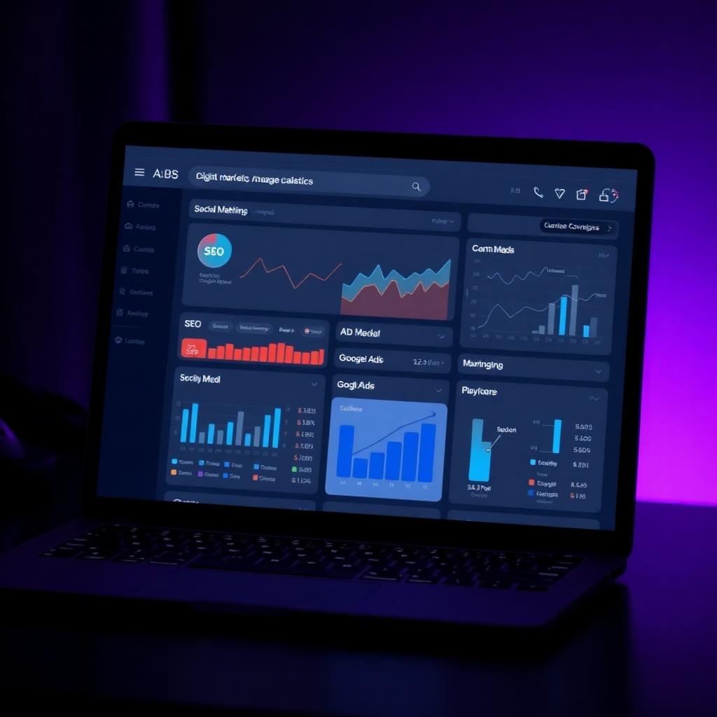 Digital marketing analytics dashboard